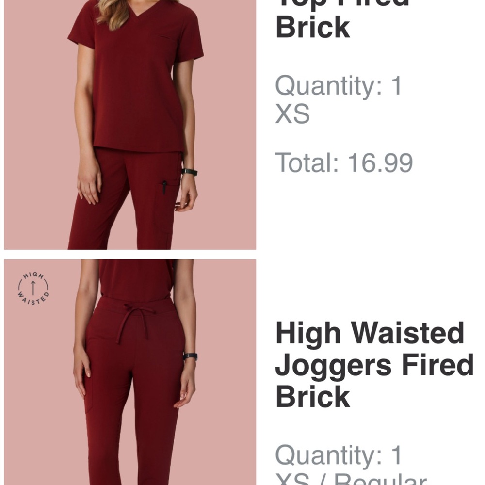 Rust Red Mandala Jogger Scrub Set